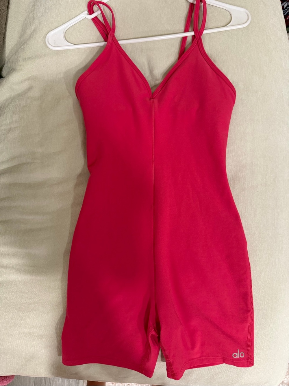 ALO Yoga Hot Pink Stretch Romper